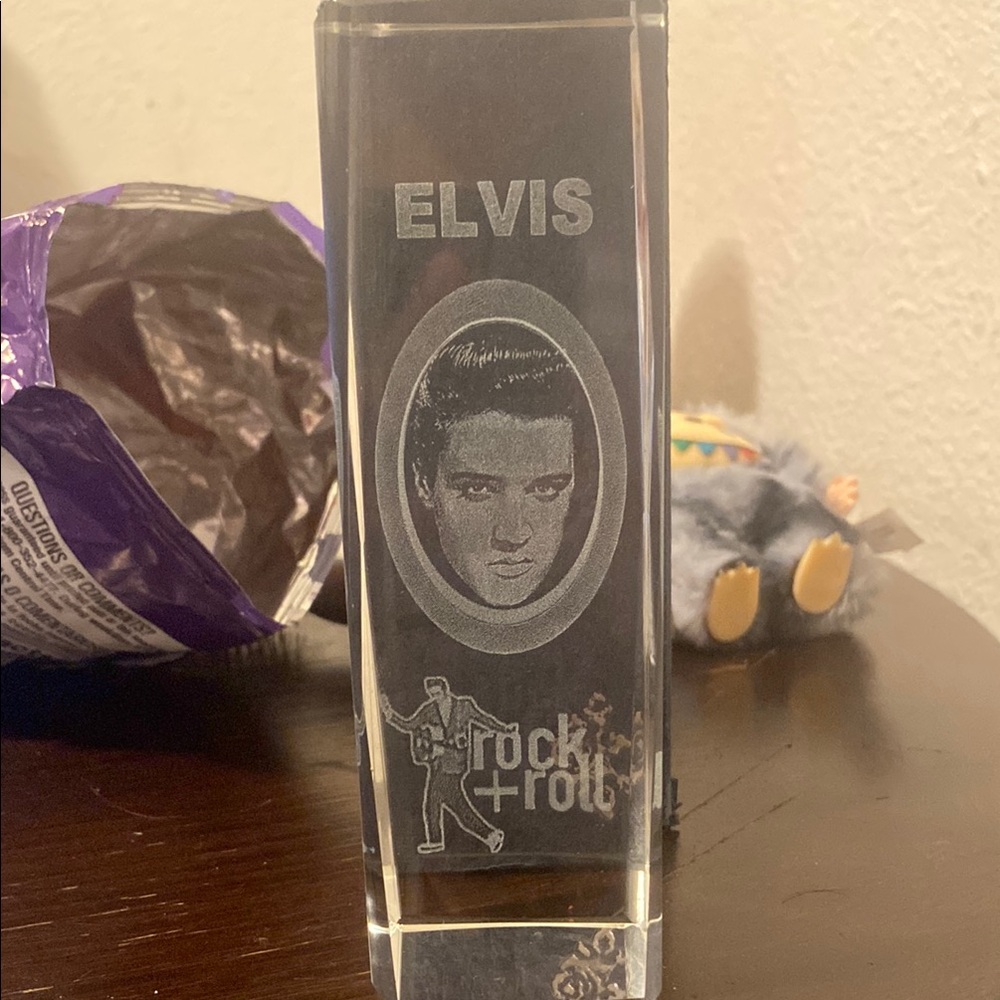 Elvis Rock and Roll Crystal Display